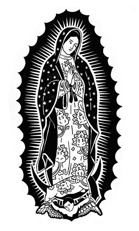 Virgen De Guadalupe Sketch At Paintingvalley Explore Collection