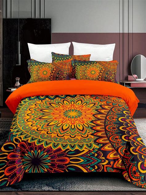 multicolor collar embellished bedding boho fabric fabric bed bed duvet covers duvet cover
