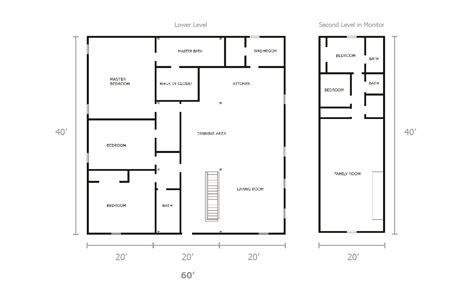 Barndominium Floor Plans 50 X 60 Floorplansclick