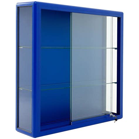 Wall Mounted Glass Display Cabinet With Sliding Door