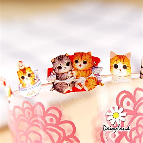 1 Sheet Furry Kawaii Cat Cartoon Daisyland Scrapbo Grandado