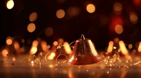 Bell Motion In Background With Glittering Light And Sparkle Of Bokeh