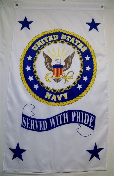 3x5 Us Navy Seal Crest Served With Pride Flag 3x5 5x3 Vertical