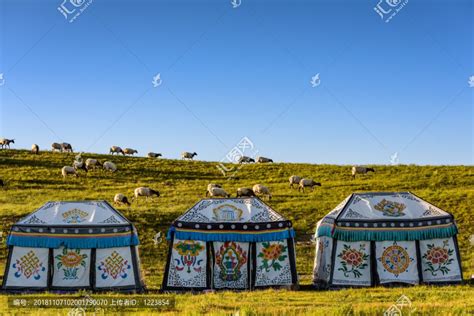 青藏高原牧民帐篷高原平原自然风景摄影素材汇图网