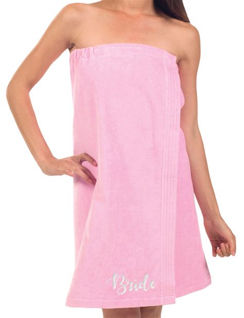 Womens Premium Terry Velour Bath Towel Velcro Closure Spa Wrap