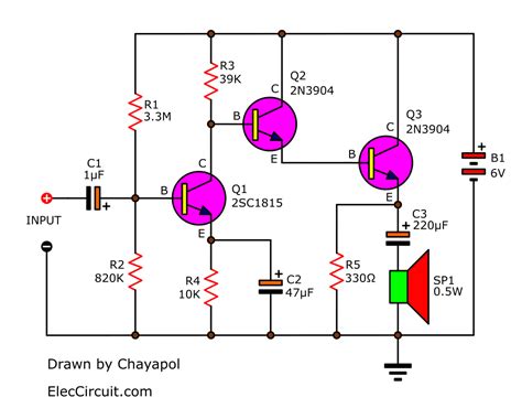 Very Simple Amplifier Circuit Using Transistor N