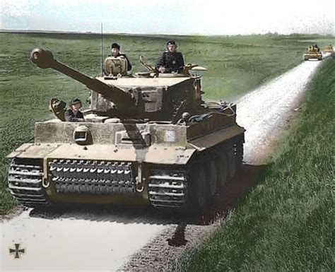German Tiger 1 Tank Colorized Image