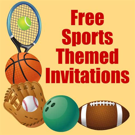 Free Printable Sports Birthday Invitation Templates