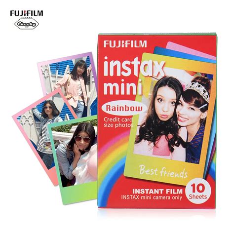 Buy 10 100 Sheets Fujifilm Instax Mini Film Photo Paper Instant Print Rainbow