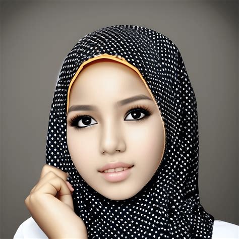 beautiful muslim girl wearing hijab · creative fabrica