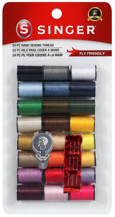 Singer 00264 Polyester Hand Sewing Thread Assorted Colors 24 Mini Spools Buy Online In Kuwait