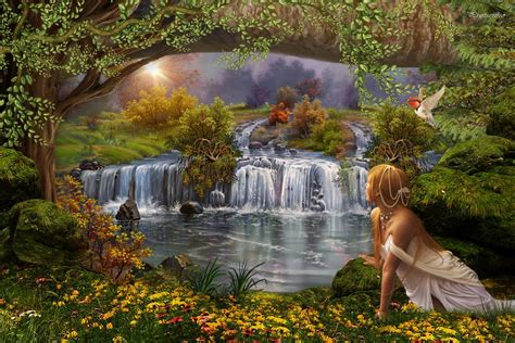 Fairy Garden Desktop Wallpaper Wallpapersafari