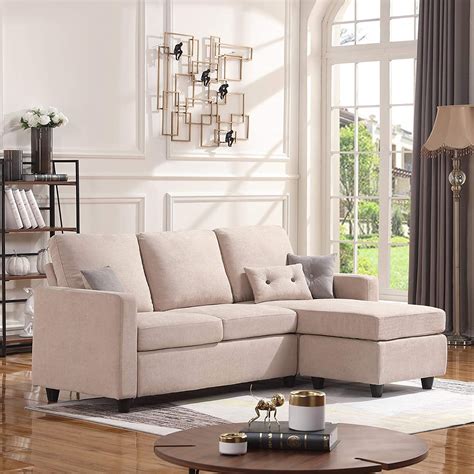 Honbay Convertible Sectional Sofa Couch L Shaped Couch With Modern