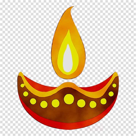 Happy Diwali Yellow Background With Decorative Diya Vector Download