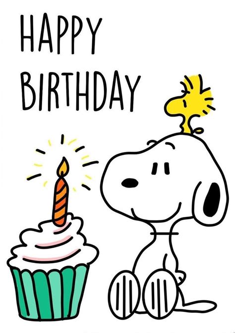 Peanuts Snoopy Happy Birthday Card Ubicaciondepersonascdmxgobmx
