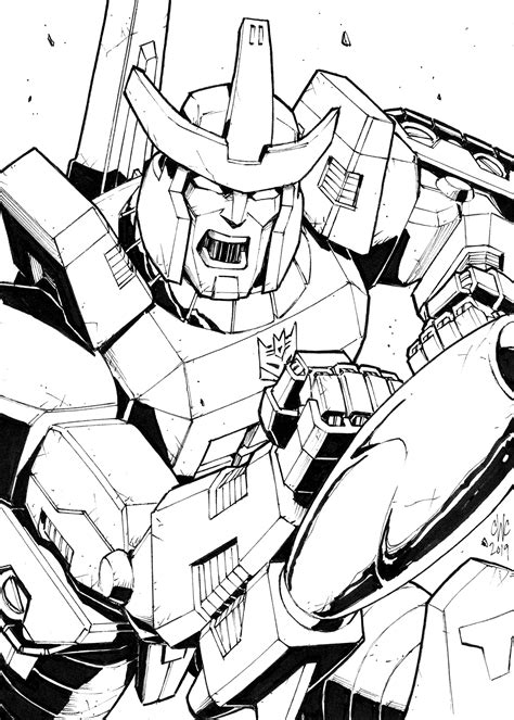 Free Digital Transformers Line Art By Artist Casey Coller Round Up