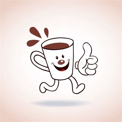 Cartoon Coffee Cup Mascot Character Stock Vector Image 44207486