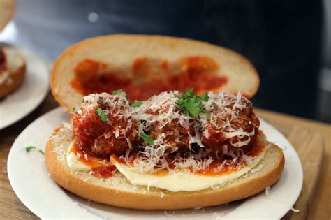 Get Your Super Bowl On Homemade Meatball Sandwiches With Provolone Kqed