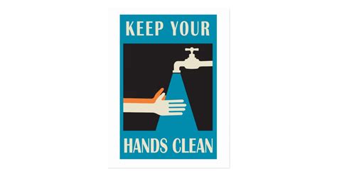 Keep Your Hands Clean Postcard Zazzle