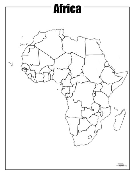 Mapa De África Sin Nombres Para Imprimir En Pdf 2023