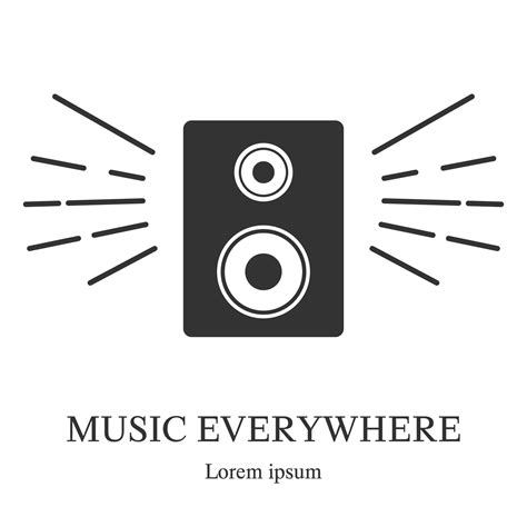 Symbol Für Musiklautsprecher Musik Logo Vorlage Tonstudio Label