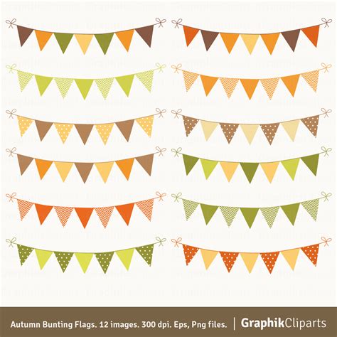Autumn Bunting Flags Illustrations On Creative Market