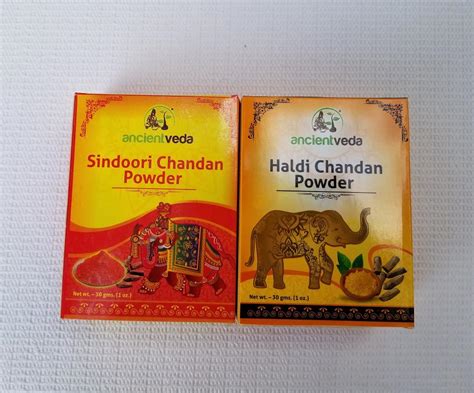 Sandalwood Chandan Powder With Sindoor Haldi Puja Pack