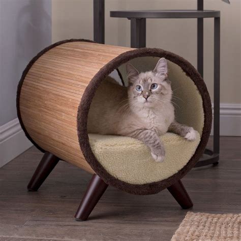 Kinde Tubular Elevated Cat Bed Modern Cat Furniture Cat Furniture