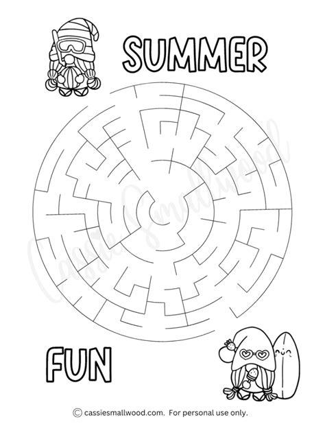 12 Summer Maze Worksheets Free Printable Cassie Smallwood