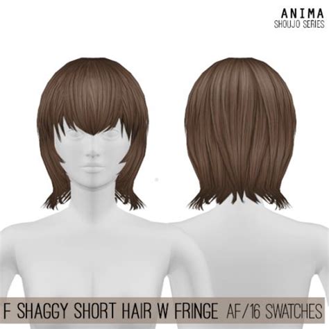 Female Shaggy Short Hair For The Sims 4 By Anima Spring4sims Shaggy