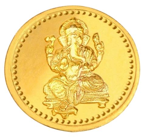 Buy 10 Gms 24k Solid Shri Ganesh Gold Coin 995 Bis Khannajewels