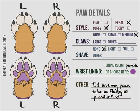 Old Version F2u Fursuit Paw Template By Dingo Mutt On Deviantart