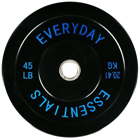 Everyday Essentials Olympic Bumper Plate Weight Plate W Steel Hub 45