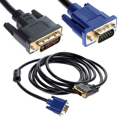 An adapter and a converter is not the same, it is different. 2m DVI to VGA Cable Dual Link DVI-I to VGA D-Sub Video ...