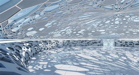 Futuristic Architectural Dome Interior 1 3d Model