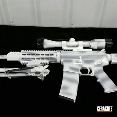 Snow Camo Ar 15 By Ethan Cerakote