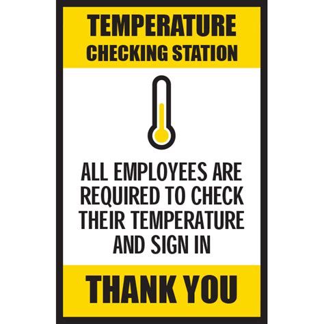 Series 5 Temperature Checking Station Postersign Abc Equipment Store