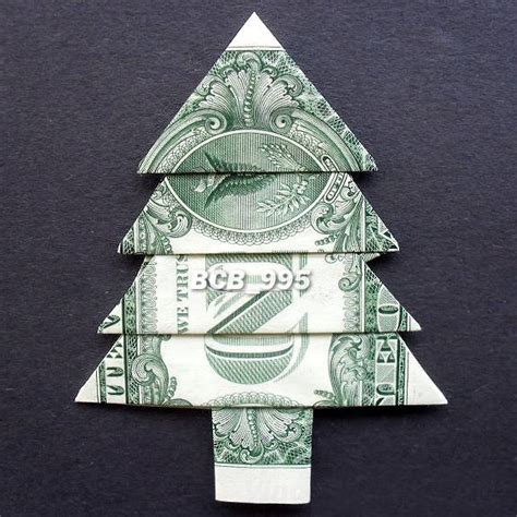 Money Origami One Dollar Bill Christmas Tree Great T Plant Origami