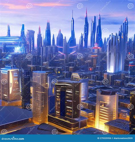 1503 Futuristic Cyber Cityscape A Futuristic And Sci Fi Inspired