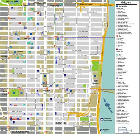 Printable Map Of Midtown Manhattan