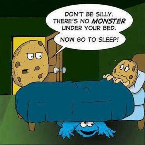 Me got new phone background today. Cookie monster under the bed | Monster cookies, Funny ...