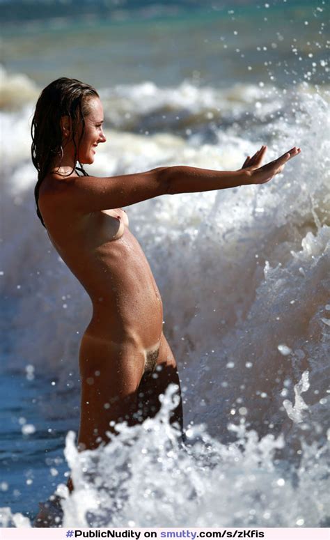 PublicNudity CasualNudity Outdoor Tanlines Beach Smiling Smutty