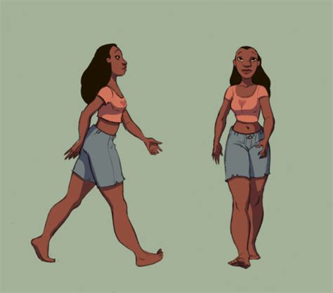 D Woman Walk Cycle Animation Gif Moana Full Image