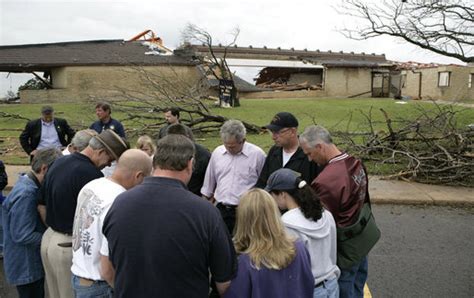 President Bush Visits Greensburg Kansas To Survey Tornado Damage