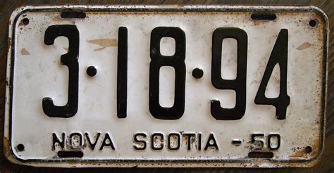 Nova Scotia 1950 License Plate Jerry Woody Flickr