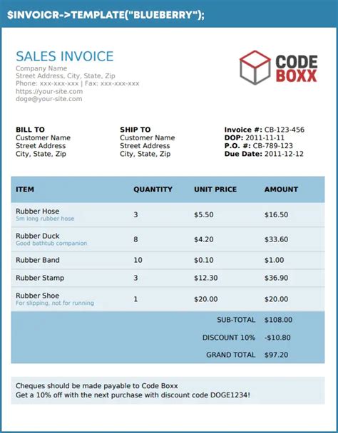 Invoicr Open Source Php Invoice Generator Html Pdf Docx Png