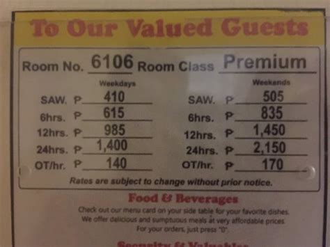 Sogo Hotel Pasay Room Rates