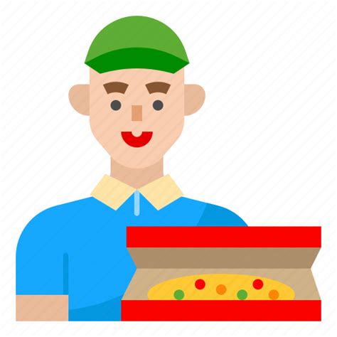 Avatar, delivery, food, man, pizza icon png image