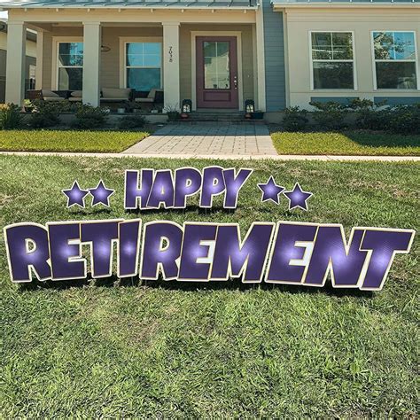 Happy Retirement Yard Sign Quick Set 9 Piece