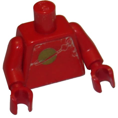 Lego Torso With Classic Space Moon Sticker Red 973 Brick Owl